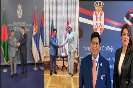 সার্বিয়ার পররাষ্ট্র, বাণিজ্য ও শ্রমমন্ত্রীর সাথে ড. মোমেনের বৈঠক