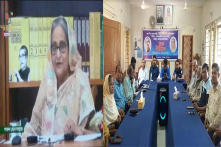 প্রধানমন্ত্রীর ভিডিও কনফারেন্সিংয়ে বিভিন্ন প্রকল্পের উদ্বোধনে নবীগঞ্জে সভা অনুষ্টিত