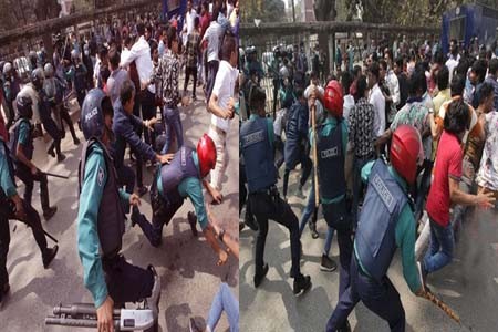 বিএনপির সমাবেশে পুলিশ ও ছাত্রদলের সংঘর্ষ