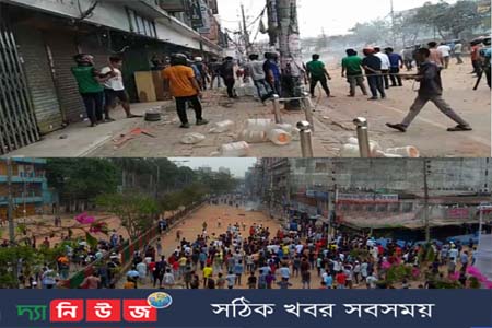 নিউ মার্কেট এলাকা ফের রণক্ষেত্র