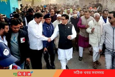 রাধাকান্তপুরে অবকাঠামো উন্নয়ন পরিদর্শন