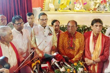 বিশ্ব ও দেশকে রক্ষায় দেবী দুর্গার কাছে বেশি করে প্রার্থনা করতে হবে -ওবায়দুল কাদের