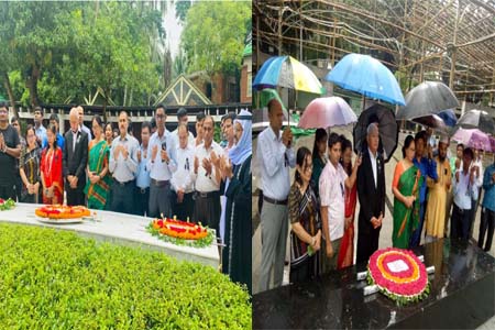 সুপ্রদীপ চাকমা'র জাতির পিতার সমাধিতে শ্রদ্ধা নিবেদন
