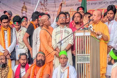 সনাতনীদের উপর হামলা ও নির্যাতন বন্ধ না হলে কঠোর আন্দোলন -চিন্ময় কৃষ্ণ দাস ব্রহ্মচারী
