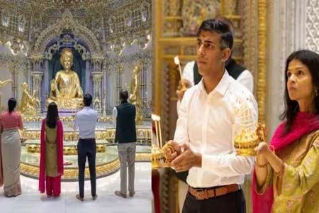 অক্ষরধাম মন্দিরে ঋষি সুনাক 