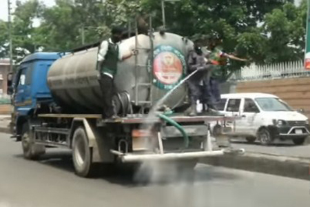 রাজধানীর রাজপথেই সীমাবদ্ধ জীবাণুনাশক ছিটানোর কাজ!