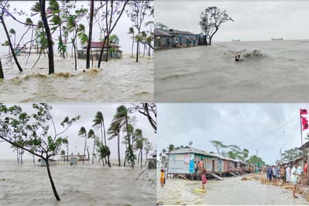 রেমালের তাণ্ডবে শতাধিক গ্রাম প্লাবিত