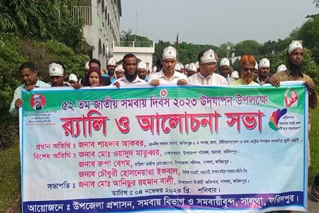 সালথায় জাতীয় সমবায় দিবস পালিত