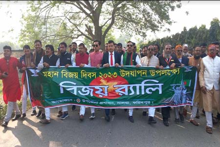 সালথা'য় নানা আয়োজনে মহান বিজয় দিবস উদযাপন