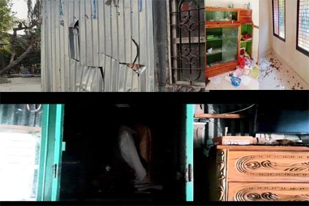 সালথায় বাড়িতে হামলার পর আতঙ্কে আওয়ামী লীগ নেতা