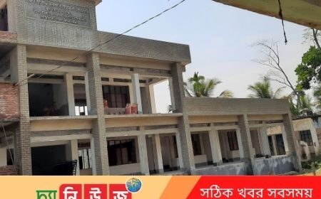 স্কুল ভবন নির্মাণ কাজে অনিয়মের অভিযোগ
