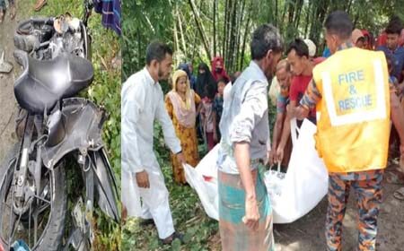ট্রাক চাপায় স্কুলছাত্র