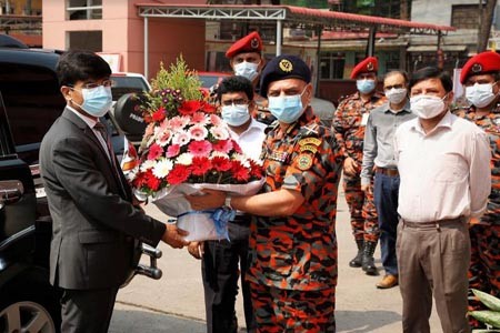 সুরক্ষা সেবা বিভাগের সচিবের ফায়ার সার্ভিস পরিদর্শন