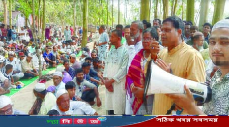 ধামইরহাটে জাহানপুর ইউপি চেয়ারম্যান গোলাম কিবরিয়াকে গণ সংবর্ধনা