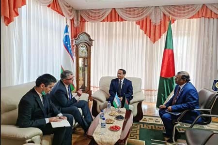 উজবেকিস্তানে বাংলাদেশের রাষ্ট্রদূতের সাথে বাংলাদেশে নিযুক্ত  উজবেকিস্তানের অনাবাসিক রাষ্ট্রদূতের সাক্ষাৎ