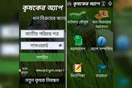 অ্যাপের মাধ্যমে ধান সংগ্রহ