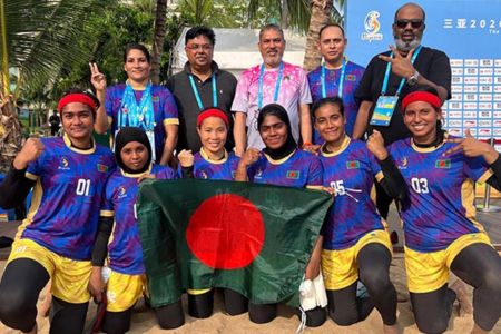 এশিয়ান বিচ গেমসে ব্রোঞ্জ জয়ী নারী কাবাডি দলকে যুব ও ক্রীড়া প্রতিমন্ত্রীর অভিনন্দন