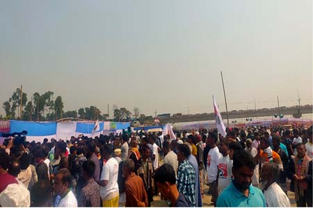 মানুষের ঢল, স্লোগানে মুখর তিস্তা পাড়