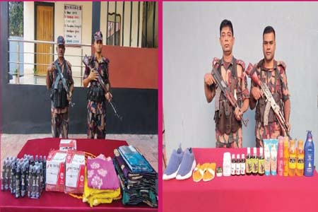 বিজিবির অভিযানে চোরাচালান পণ্য আটক 