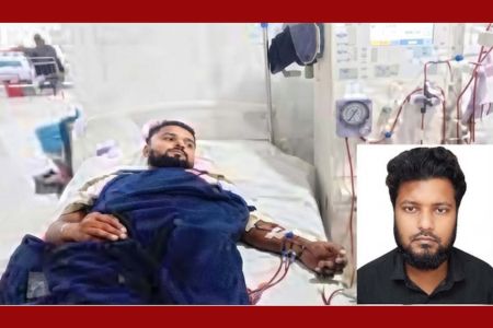 দুই কিডনি বিকল, জীবন বাঁচানোর লড়াইয়ে ঝিকরগাছার আশিক : সামর্থ্যবানদের সহযোগিতা কামনা