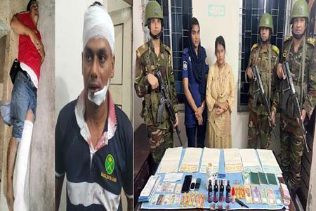 যৌথ বাহিনীর অভিযানে নারী মাদক ব্যবসায়ি আটক