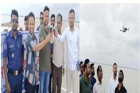 ড্রোন উড়িয়ে চলছে অভিযান