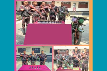 সীমান্ত অভিযানে মাদকদ্রব্য ও অবৈধ চোরাচালানী মালামাল জব্দ