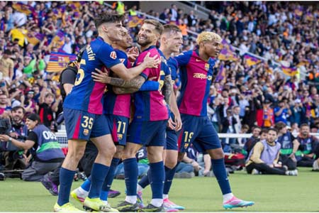 লা লিগায় জয়ের ধারা অব্যাহত রাখল বার্সেলোনা