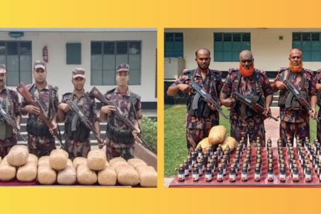 বেনাপোলে বিজিবির অভিযানে ভারতীয় গাঁজা ও নেশা জাতীয় সিরাপ উদ্ধার