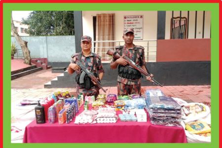 বেনাপোলে বিজিবি অভিযানে চোরাচালান পণ্য আটক 
