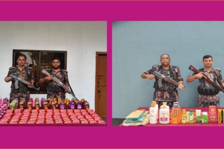 বেনাপোলে বিজিবির অভিযানে চোরাচালান পণ্য আটক