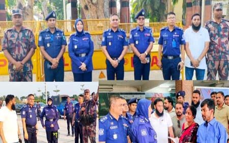 পরিদর্শন করলেন  হাইওয়ে পুলিশে