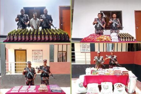 বেনাপোলে বিজিবি অভিযানে চোরাচালান পণ্যসহ আটক -১