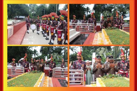 যথাযোগ্য মর্যাদায় বীরশ্রেষ্ঠ শহীদ ল্যান্স নায়েক নূর মোহাম্মদ শেখ এর ৫৫তম শাহাদত বার্ষিকী পালন করলো বিজিবি