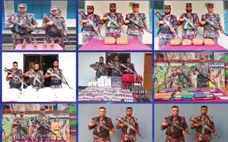 বিজিবির অভিযানে পণ্য