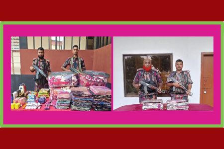 বেনাপোলে বিজিবি অভিযানে ভারতীয় চোরাচালান পণ্য আটক 