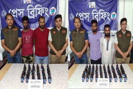 বেনাপোলে ডিবির অভিযানে ফেনসিডিলসহ ৪ মাদক ব্যবসায়ী আটক