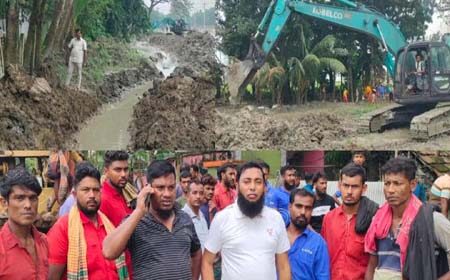 দ্রুত ড্রেনের খনন কাজ