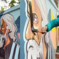 রবীন্দ্রনাথের গ্রাফিতিতে কালি, বাঙালির সংস্কৃতি ও ইতিহাসের প্রতি অসম্মান নিয়ে বিতর্ক