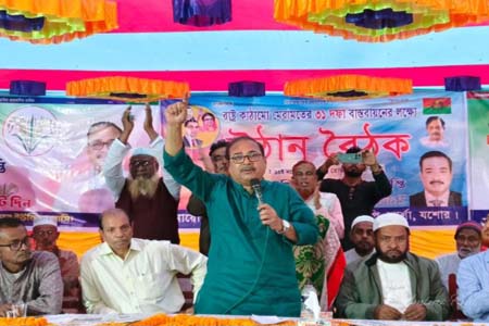 লক্ষণপুরে ধানের শীষের পক্ষে মফিকুল হাসান তৃপ্তির জনসমুদ্র