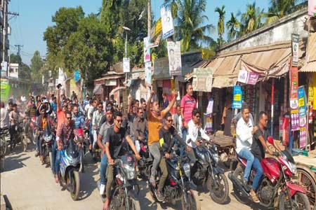 বিএনপির মিছিল ও মোটরসাইকেল শোভাযাত্রা 