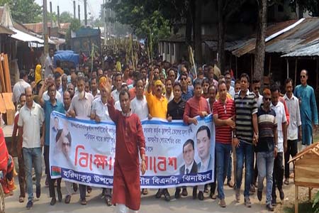 হরিণাকুন্ডুতে বিএনপির বিক্ষোভ মিছিল ও সমাবেশ