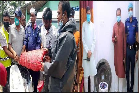 মোটরসাইকেলে গাঁজা ও ফেন্সিডিল