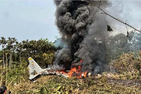 সামরিক পরিবহন বিমান বিধ্বস্ত