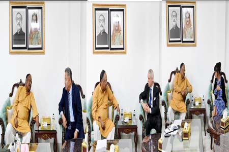 বাণিজ্যমন্ত্রীর সাথে দক্ষিণ কোরিয়া, সুইডেন ও সুইজারল্যান্ডের রাষ্ট্রদূতের সৌজন্য সাক্ষাৎ