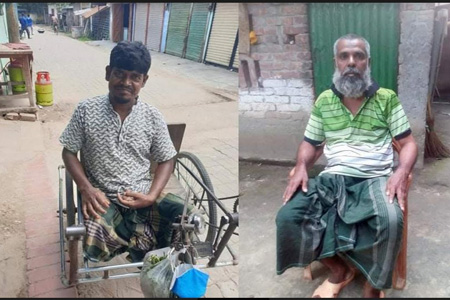 ঝিকরগাছায় দুই প্রতিবন্ধী দোকানদারের জন্য সাহায্যের হাত বাড়ায়নি কেউ, চরম কষ্টে দিনযাপন 