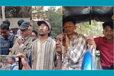 ধানমন্ডি ৩২ নম্বরে ফুল দিতে যাওয়া ঢাবি অধ্যাপকসহ ৫ জনকে নিয়ে গেল পুলিশ