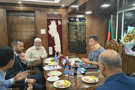 পার্বত্য চট্টগ্রাম বিষয়ক মন্ত্রী দীপেন দেওয়ান এমপি’র সাথে আইএলও-এর প্রতিনিধি দলের সাক্ষাৎ