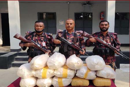 সিমান্ত থেকে ৪১ কেজি গাঁজা উদ্ধার 