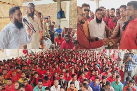 শ্রমিকদের মুখে হাসি